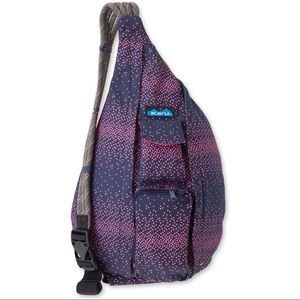 Navy and Pink Kavu Sling Rope Bag